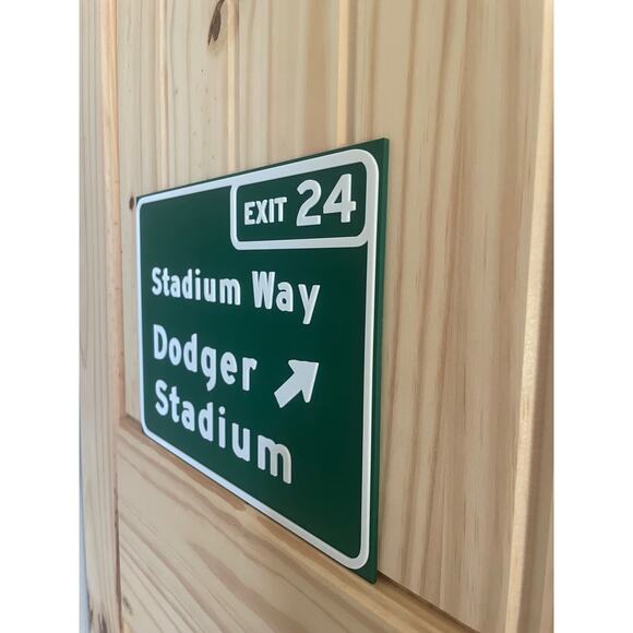 Dodger Stadium Los Angeles California Road Sign Highway Travel Baseball - Picture 2 of 2